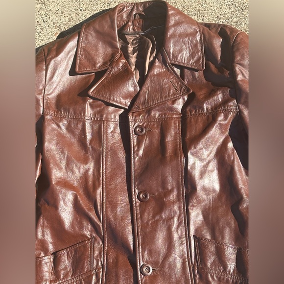 Vintage Leather Jacket - Brown - Men’s - Large - 44 Long - Picture 4 of 7